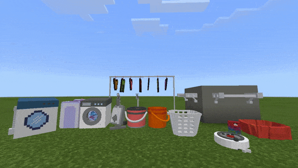 Laundry Set Minecraft addon