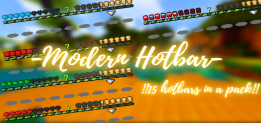 Modern Hotbar Minecraft texture pack