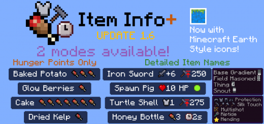 Item Info+ Minecraft texture pack