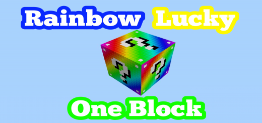 Rainbow Lucky Block One Block Minecraft map