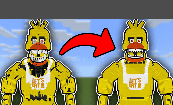 Fixed Fnaf 4 Nightmare Animatronics by Irritant Minecraft addon