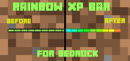 Rainbow XP Bar Minecraft texture pack