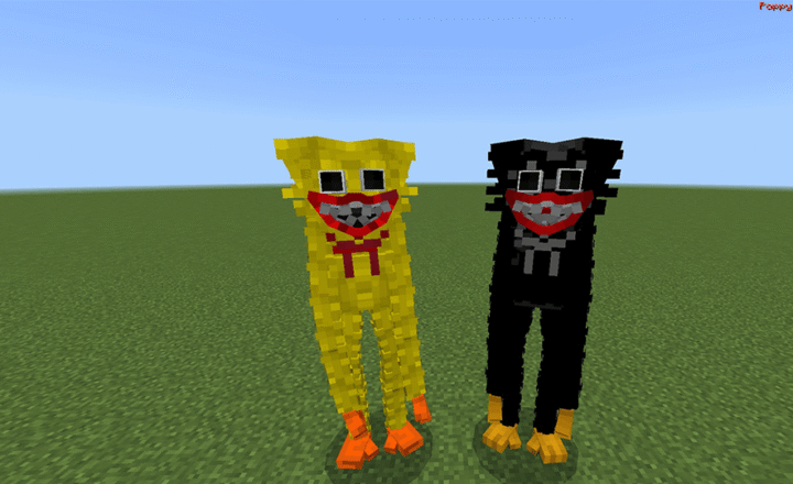 Black and Yellow Huggy Wuggy Minecraft addon