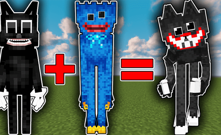 Cartoon Huggy Wuggy Minecraft addon
