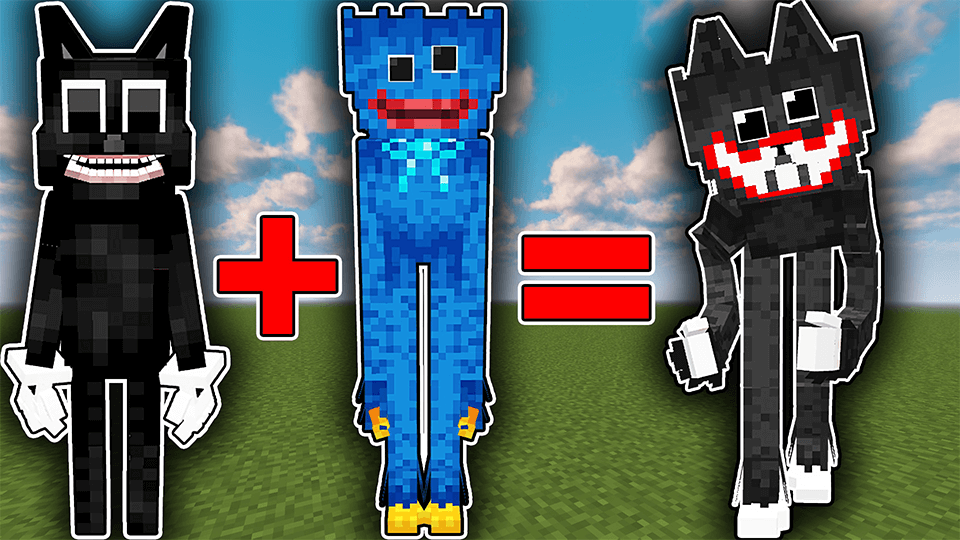 Cartoon Huggy Wuggy Minecraft addon