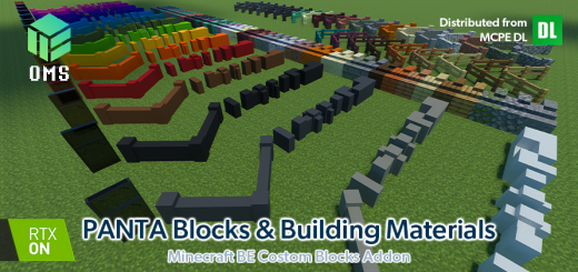 PANTA Blocks and Building Materials Minecraft addon