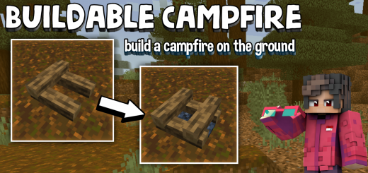 Buildable campfire Minecraft addon