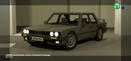 BMW 320i E30 Minecraft addon