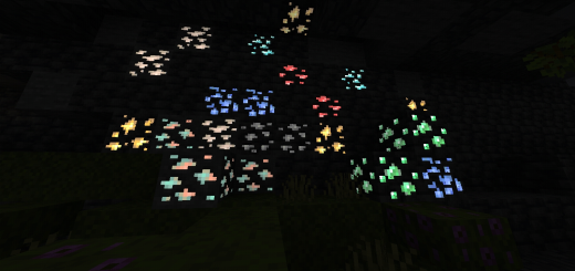 New Glowing Ore MCPE Minecraft texture pack