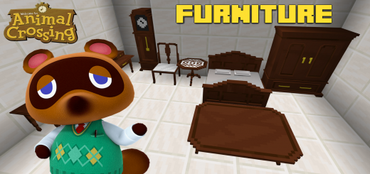 Animal Crossing Inspired Furniture Minecraft addon