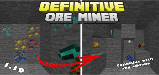 Definitive Ore Miner Minecraft addon