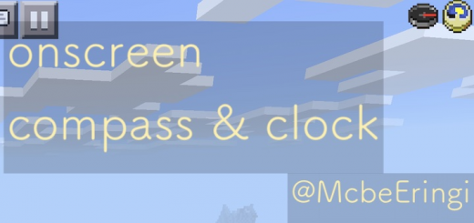 Onscreen Compass & Clock UI Minecraft texture pack