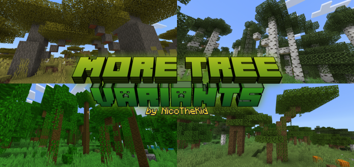 More Tree Variants Minecraft addon
