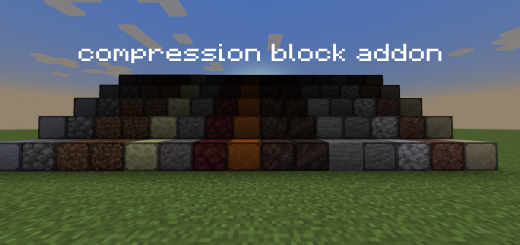 Compression Block Addon Minecraft addon