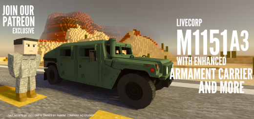 M1151a3 Humvee Minecraft addon