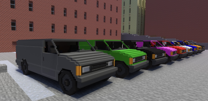 Swagcasters Panel Van Vehicle Pack Minecraft addon