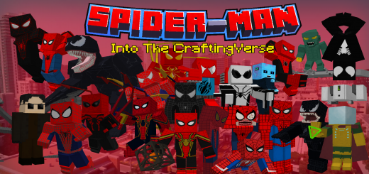 SpiderMan Into The Crafting Verse Minecraft addon