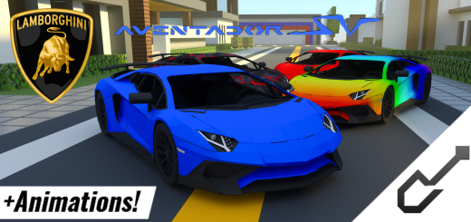 Lamborghini Aventador SV Minecraft addon