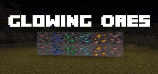 Glowing ores Minecraft addon