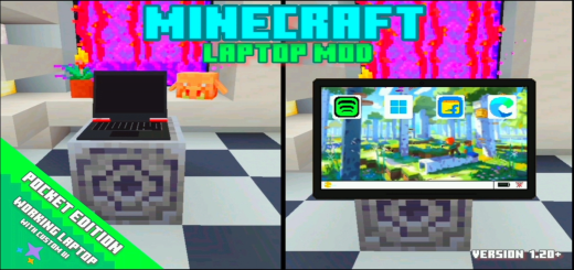 Laptop with Custom UI Screen Minecraft addon
