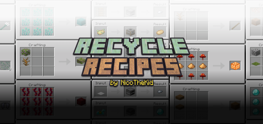 Recycle Recipes Minecraft addon