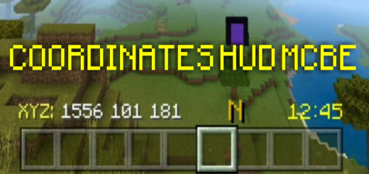 Coordinates HUD MC BE Minecraft texture pack