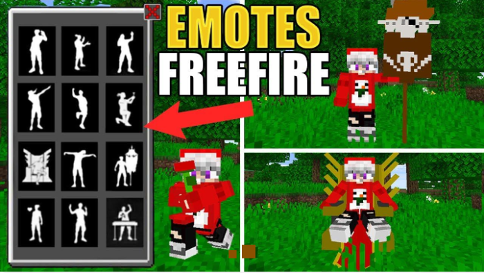 Free Fire Emotes Minecraft addon