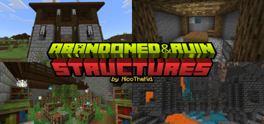 Abandoned & Ruin structures Minecraft addon