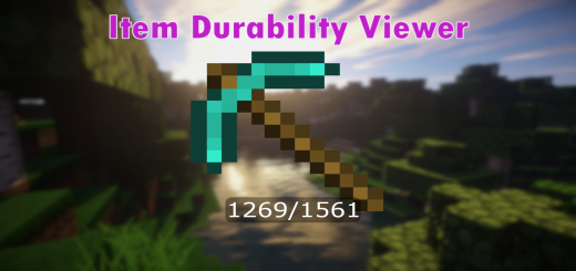 Item Durability Viewer Minecraft addon