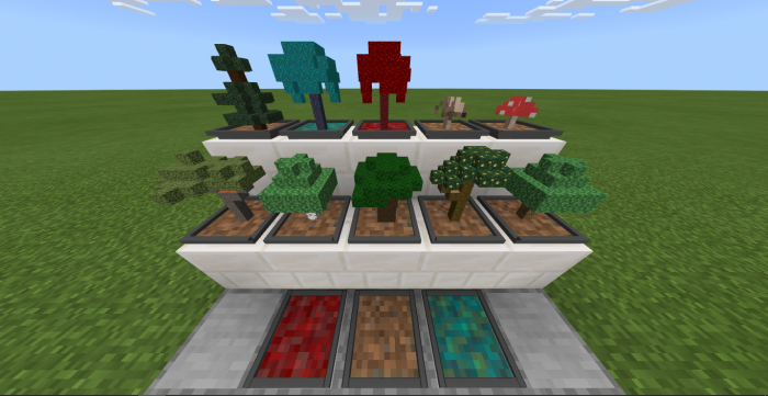 Easy bonsai Minecraft addon