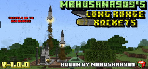 Long Range Rockets Minecraft addon