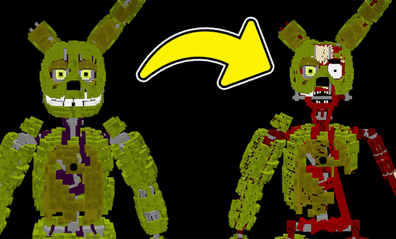 Scraptrap connected with Springtrap
