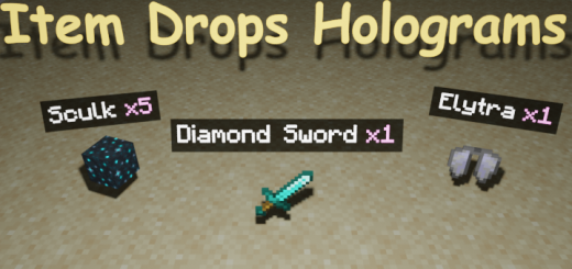 Holograms on Dropped Items Minecraft addon