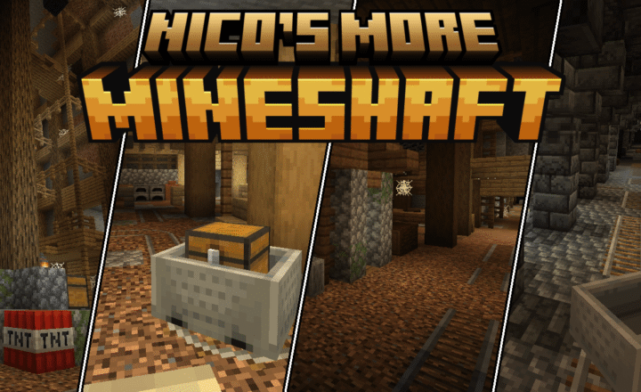 Nico's More Mineshafts is an add-on that introduces new mineshaft structures